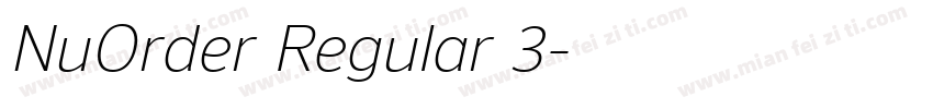 NuOrder Regular 3字体转换